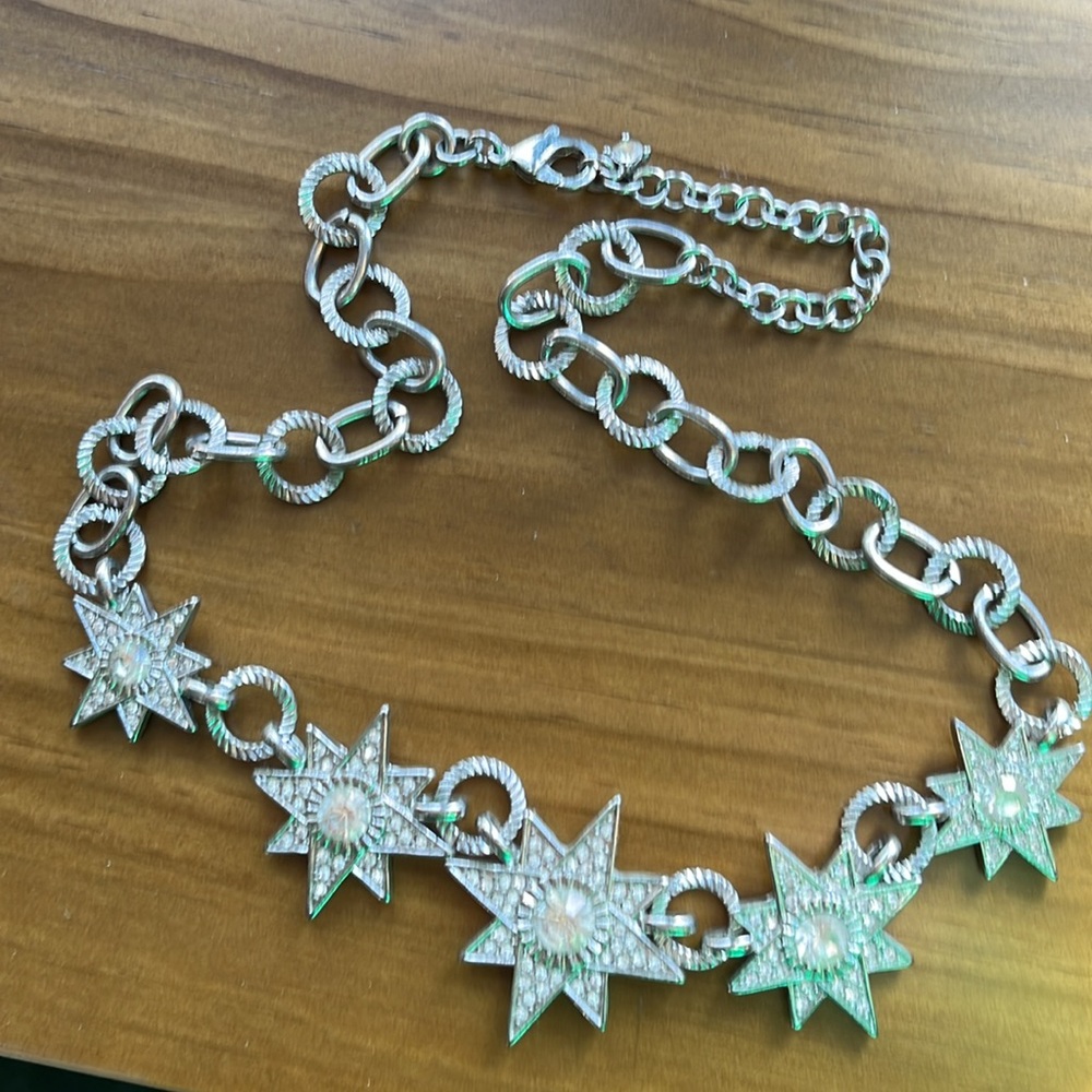 Sparkly vintage star and rhinestone necklace